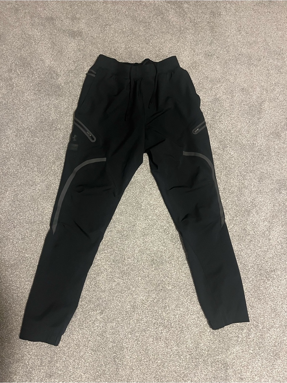 Under Armour Men's Black Jogger Sweatpants with Reflective Trim